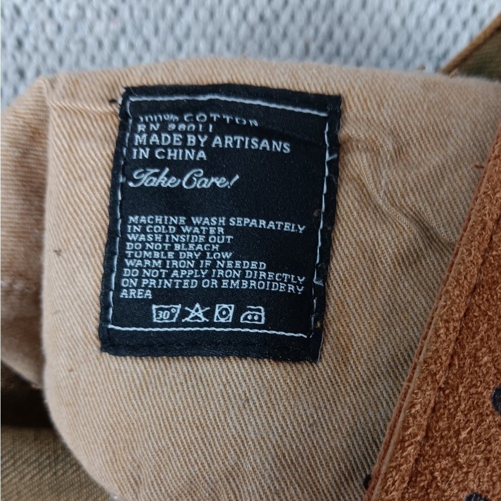 Akoo‎ Jeans Mens 38X34 Brown Tie Dye Distressed Studded Big Oak Fit Studded Y2K - Picture 9 of 15